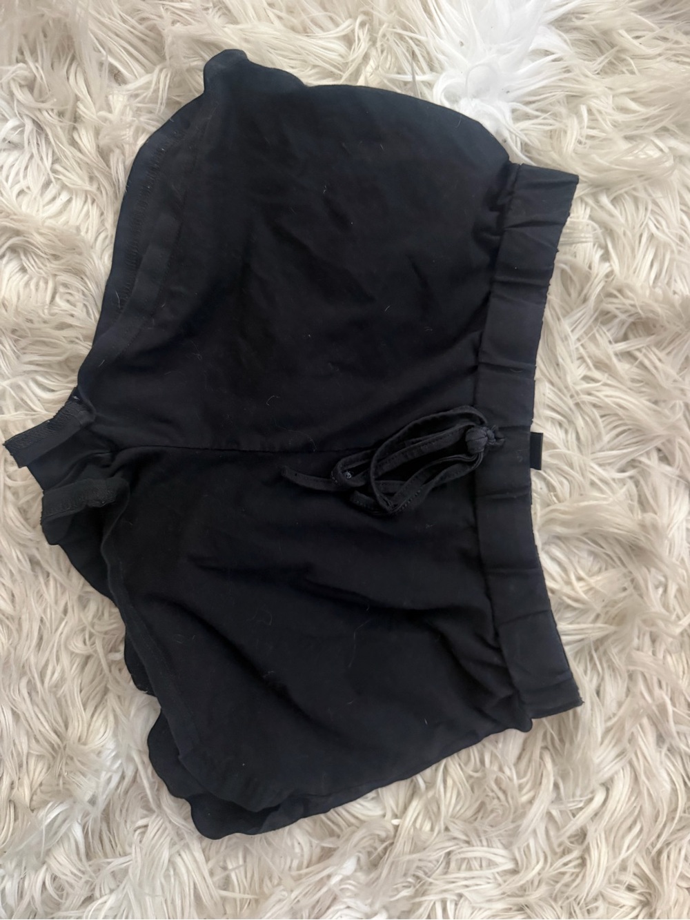 SHEIN Black Athletic Drawstring Waist Shorts